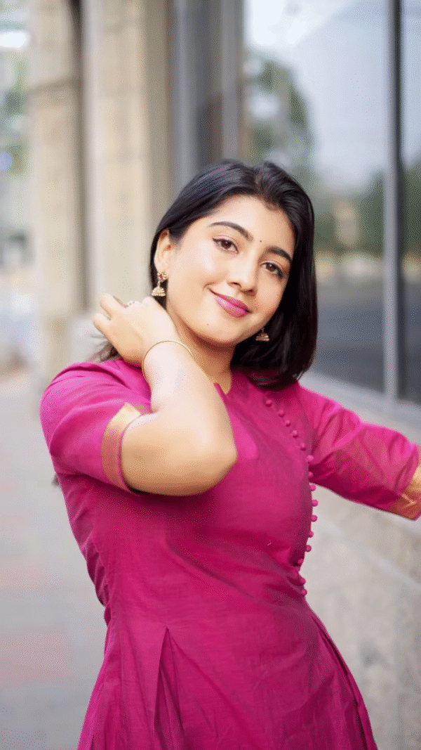Elegant Magenta Flared Kurta Set with Gold Border – Timeless Ethnic Charm for Festive & Everyday Grace - Image 2