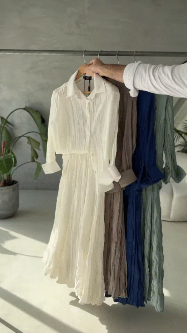 Crinkle Cotton Shirt Dresses – Airy. Elegant. Effortless. - Image 5