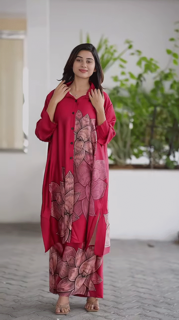 Bloom in Style: Oversized Floral Co-ord Set – Effortless Elegance, Now in Multiple Colors - Image 8